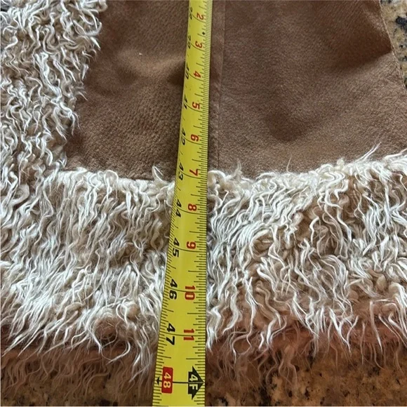 Free People Vintage Misdemeanor Penny Lane Long Leather Fur Coat - Picture 12 of 13